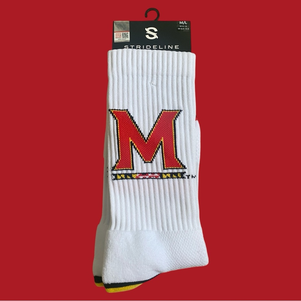 Strideline NCAA Maryland Terrapins Crew Socks